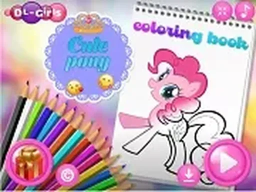 Cute Pony Coloring Book
