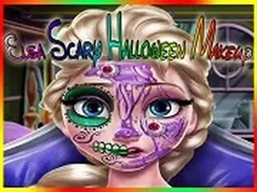 Elsa Scary Halloween Makeup