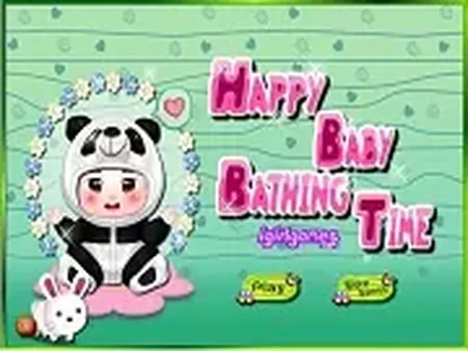 Happy Baby Bathing Time