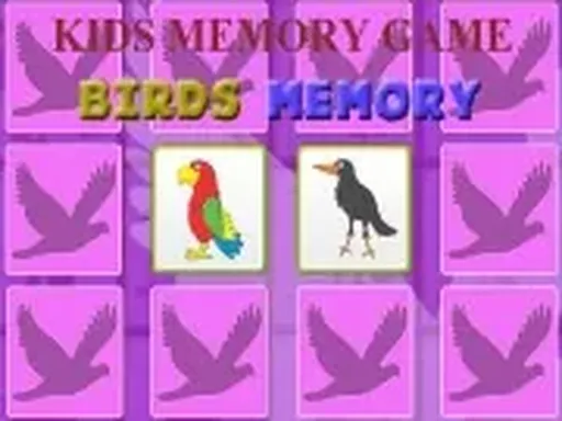 Kids Memory Game Birds Memory