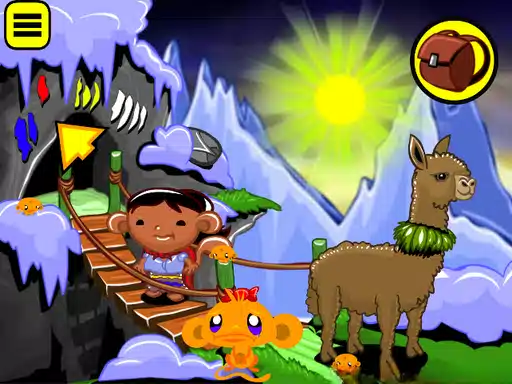 Monkey GO Happy Stage 972 Monkey Alpaca Race Through The Andean Mountains Theme
