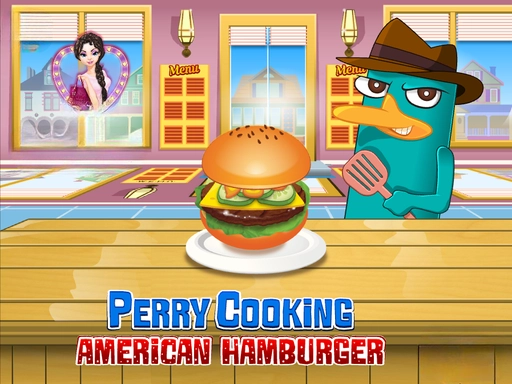 Perry Cooking American Hamburger