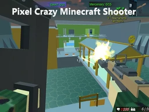 Pixel Crazy Minecraft Shooter