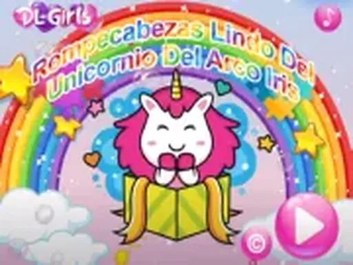 Rompecabezas Lindo Del Unicornio Del Arco Iris